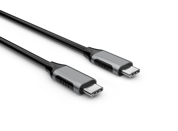 Elivi USB C - C cable 1m Black/Space Grey| 10gbps/100W