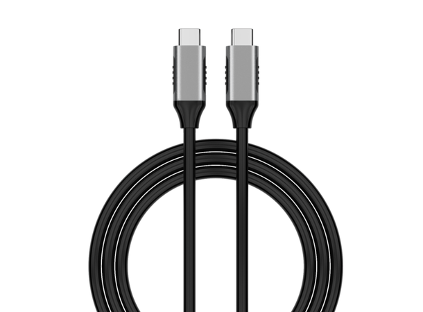 Elivi USB C - C cable 1m Black/Space Grey| 10gbps/100W