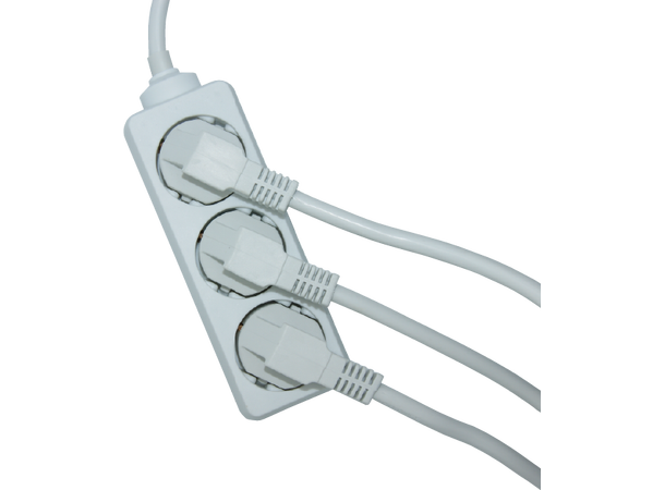 Elivi Powerstrip 3 Socks 1|5m White | Without on/off switch
