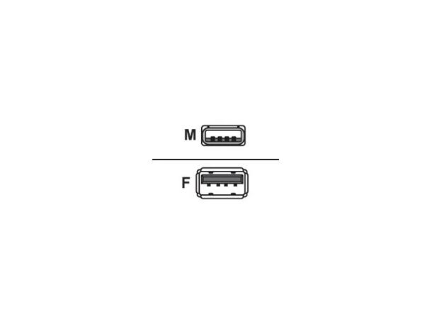 Elivi USB 2.0 A - A Extention 2 m M/F| 2.0| Black