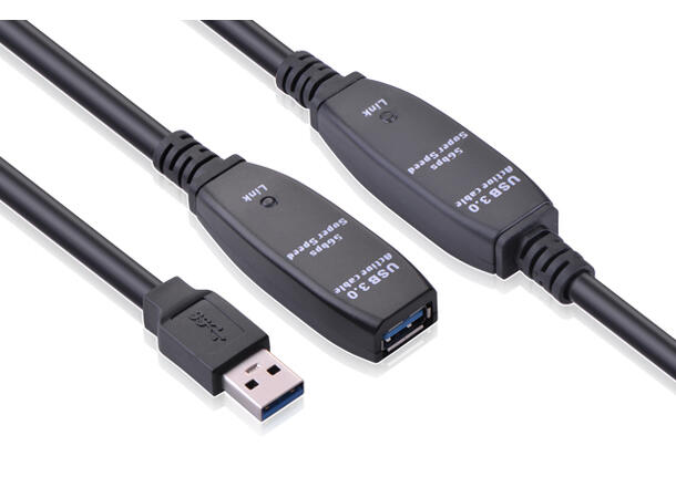 Elivi USB 3.0 A Extender cable 15m Active| M/F| 3.0| Black