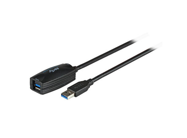 Elivi USB 3.0 A Extender cable 5m Active| M/F| 3.0| Black
