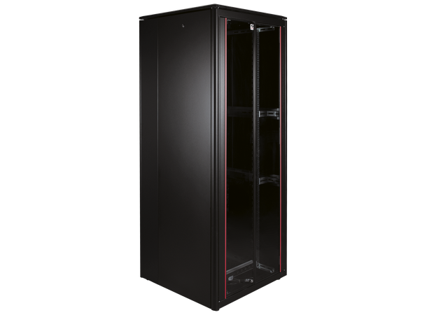 Lande Servercab. Black 42U W800xD1000VCM DYNAmic|w/perf. doors front/split rear