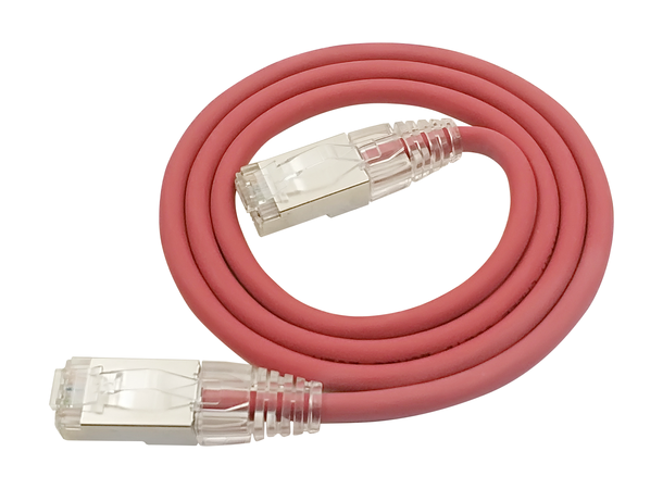 LinkIT F/UTP SlimPatch Cat.6a red 3m AWG 28 | LSZH | Snagless | OD 4.7mm