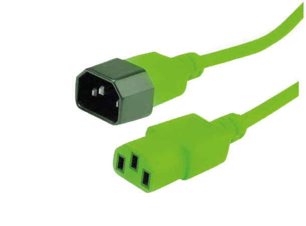 LinkIT Power Cable C13/C14 Green 3m PVC | 3 x 1.00 mm²