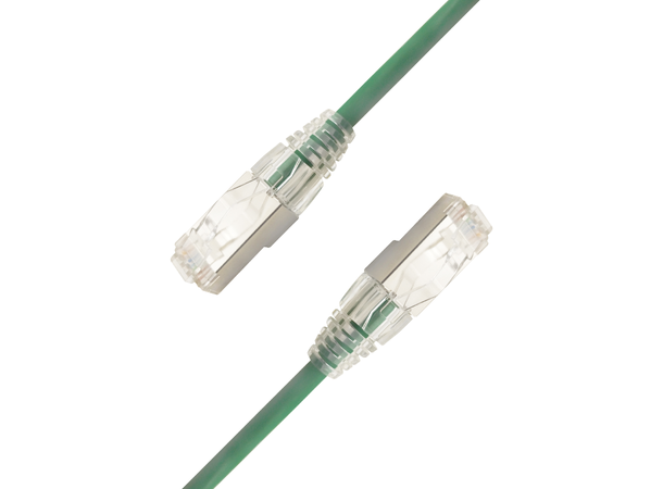 LinkIT F/UTP SlimPatch Cat.6a green 5m AWG 28 | LSZH | Snagless | OD 4.7mm