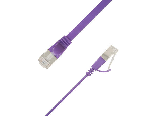 LinkIT U/FTP Cat.6A Flat Purple 0.2m Patch | PVC | 1|85x6mm | 32AWG