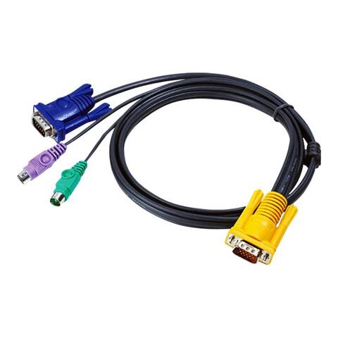 Aten KVM Cable type PS/2, 1,8m. 2L-5202P Male, Male, Male - KVM port. 2L-5202P