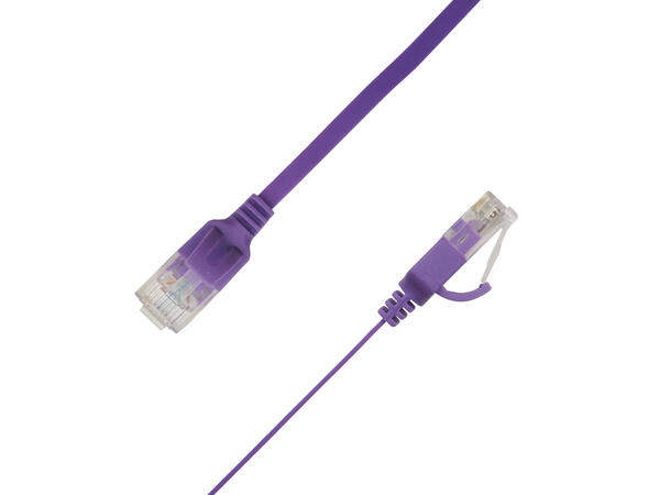 LinkIT U/UTP Cat.6A Flat Purple 2.5m Patch | PVC | 1x4mm | 34 AWG