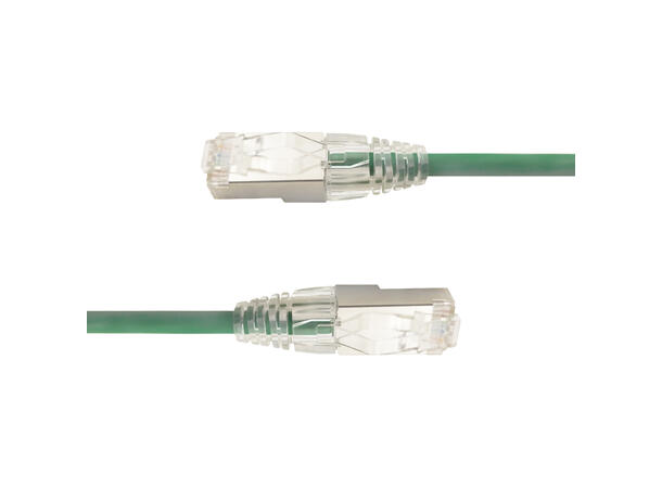 LinkIT F/UTP SlimPatch Cat.6a green 0.5m AWG 28 | LSZH | Snagless | OD 4.7mm