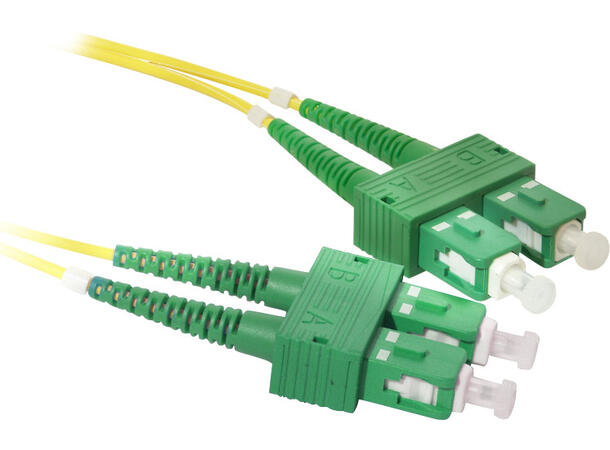 LinkIT fiber patch OS2 SC-APC/SC-APC 15m Duplex | SM | LSZH | Yellow