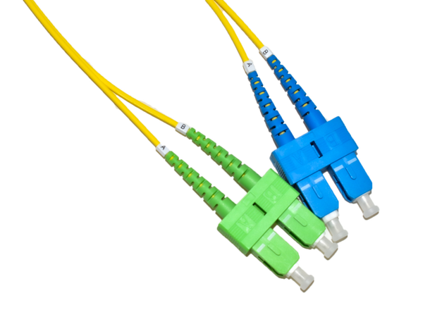 LinkIT fiber patch OS2 SC-APC/SC-UPC 2m Duplex | SM | LSZH | Yellow