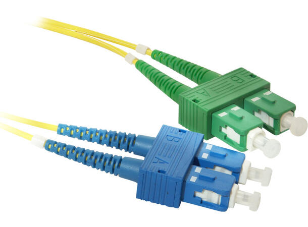 LinkIT fiber patch OS2 SC-APC/SC-UPC 2m Duplex | SM | LSZH | Yellow