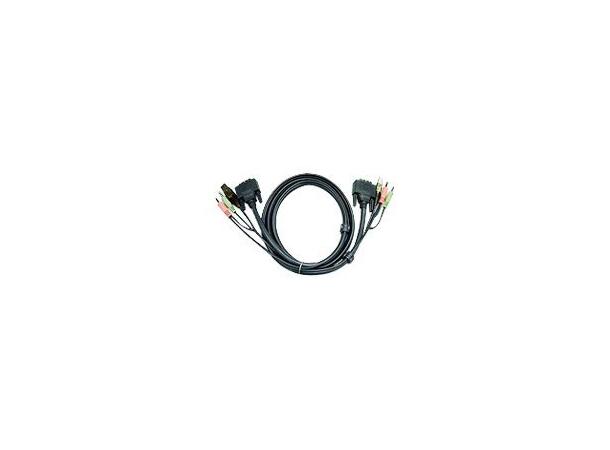Aten KVM Cable type I   5,0m USB DVI USB, DVI, Minijack - USB, DVI, Minijack