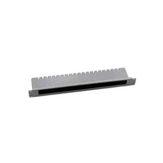Lande 19" Cable guide w/brush Grey 1U w/brush entry and tie mount