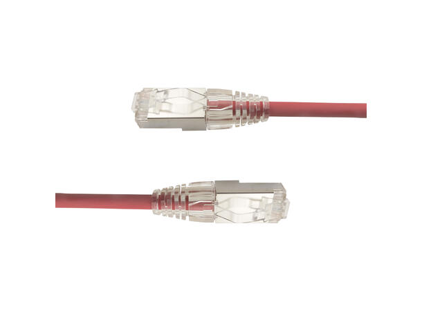 LinkIT F/UTP SlimPatch Cat.6a red 2m AWG 28 | LSZH | Snagless | OD 4.7mm
