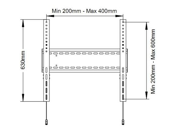 Multibrackets Universal Fixed Wallmount SD MAX 800x600
