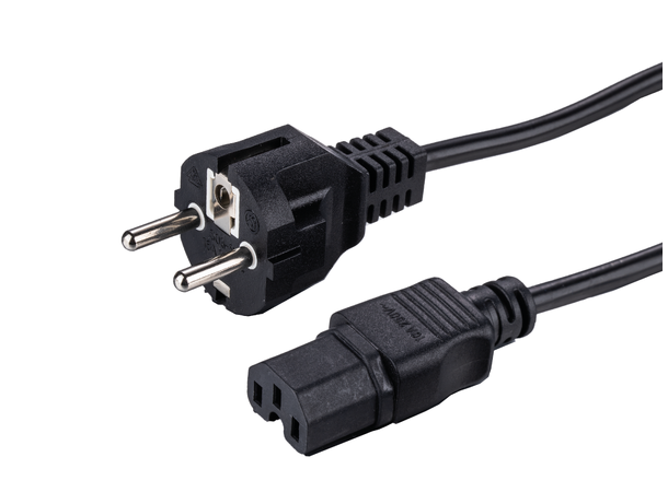LinkIT Power Cable CEE7/7 - C15 black 1m LSZH | 1.00 mm²