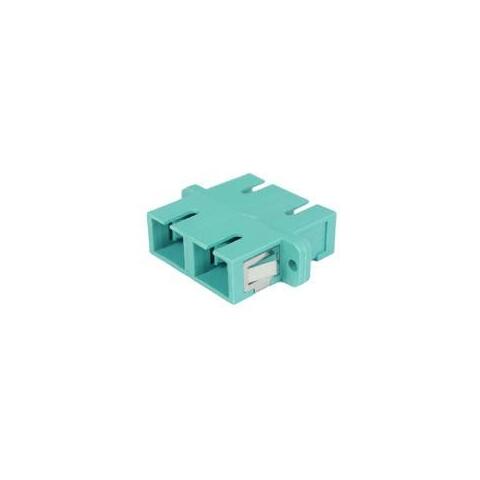 LinkIT Fiber adapter SC/SC DPX Aqua MM | Duplex | Clips and flanges