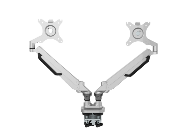 Elivi Double Monitor Arm with Gas Lift White| 17-32''| 2-9KG