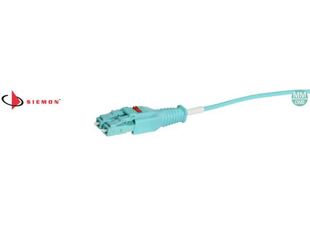 Siemon Fiber LC/LC push-pul OM4 Aqua 1m Duplex| OM4 50/125| LSOH