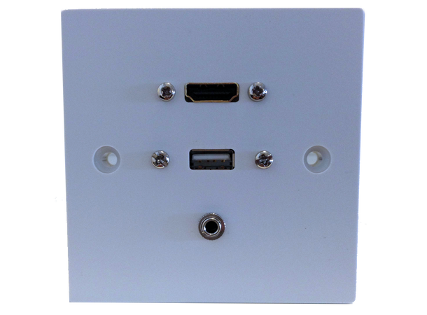 LinkIT Wall outlet 1xHDMI| 1xMiniJack| 1 86x86mm duct and wall box | 15cm cables