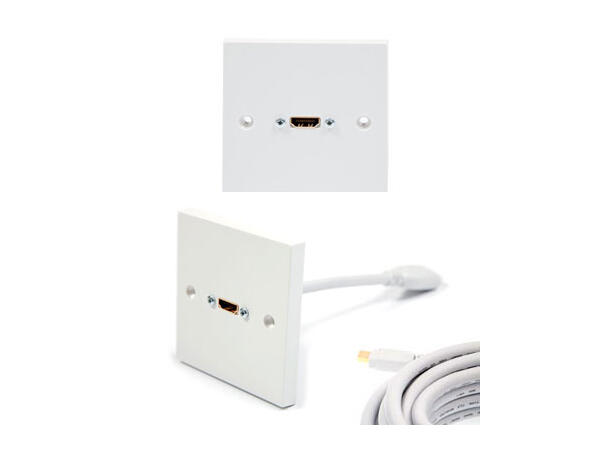 LinkIT Wall outlet 1x HDMI 2.0 4K (18GBP 86x86mm duct and wall box| 15cm cable