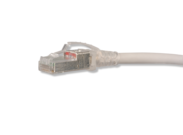 Siemon Patch Cable Cat.6 UTP White 1m Clear Boot| LSOH