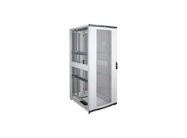 Lande Servercab. Grey 42U W800xD1000 VCM DYNAmax|1000kg|m/perf. doors/split rear