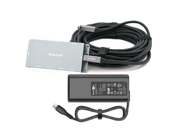 Stoltzen HERA HuddleHub Mini 65W + 10 m PD 65W | 10 m USB-C Host Cable