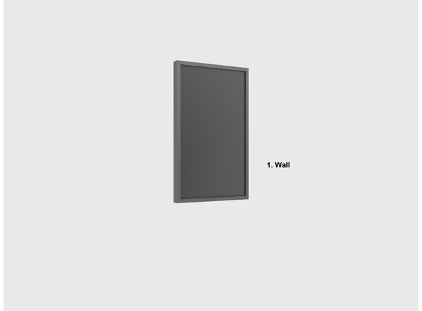 Multibrackets Pro Series - Enclosure 43" Wall Small Black