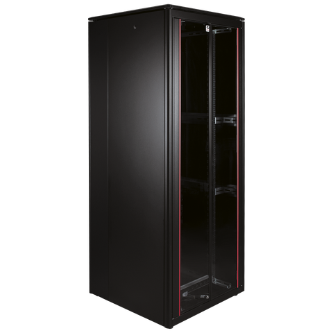 Lande Servercab. Black 42U W800xD1000VCM DYNAmic|w/perf. doors front/split rear